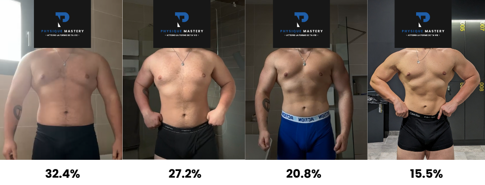 Arthur est passé de 130 à 95 kg en perdant du gras et en prenant du muscle dans le même temps.